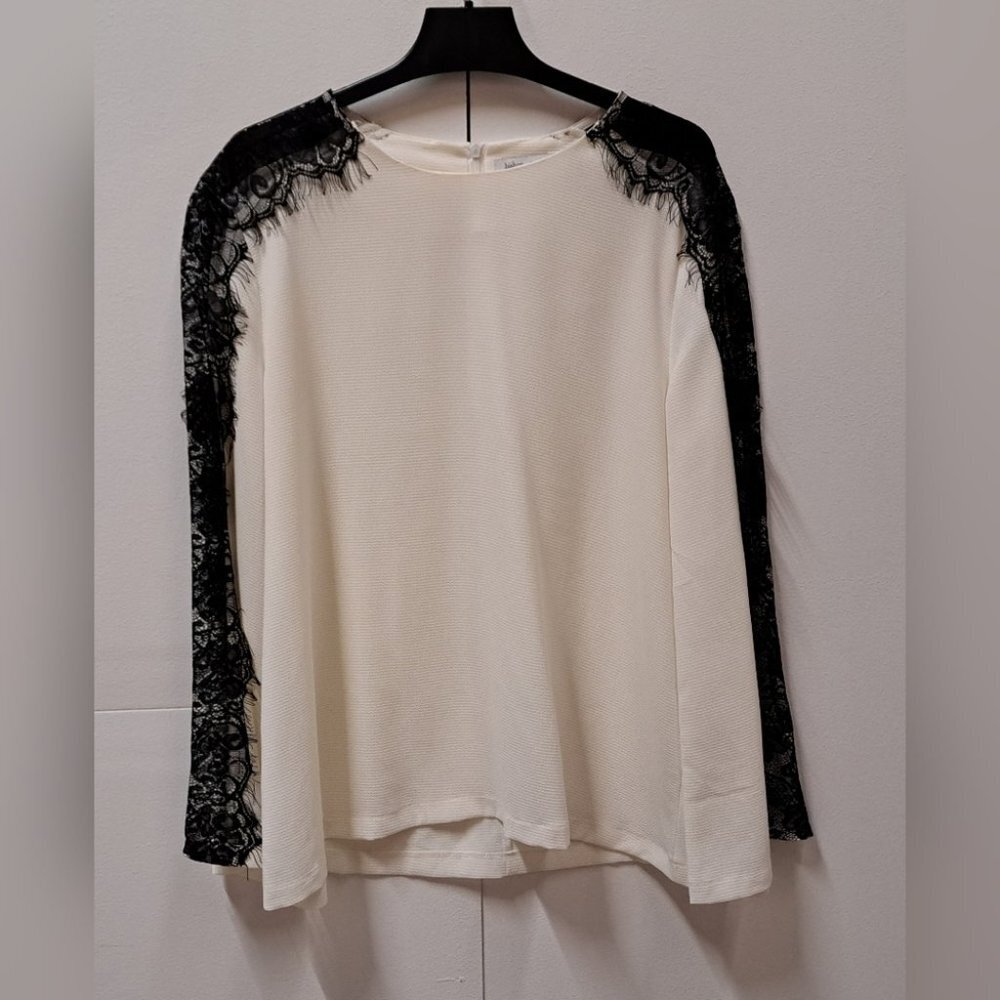 Bishop + Young Women's Shirt Blouse Top Long Sleeve HQ Lace Sleeves size XS
